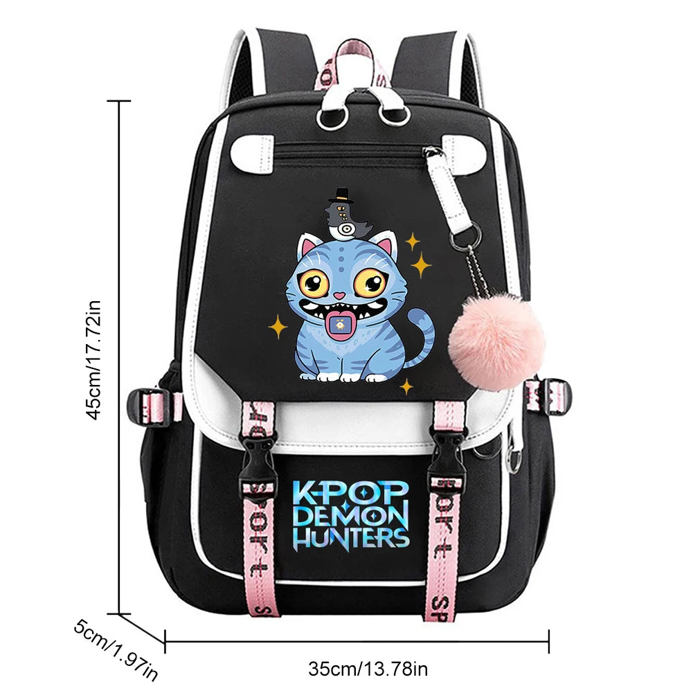 For KPop Demon Hunters Backpack Teenagers Daily Backpack 2025 Hot Movie Huntrix Demon Hunters School Bag for Students Girls Boys
