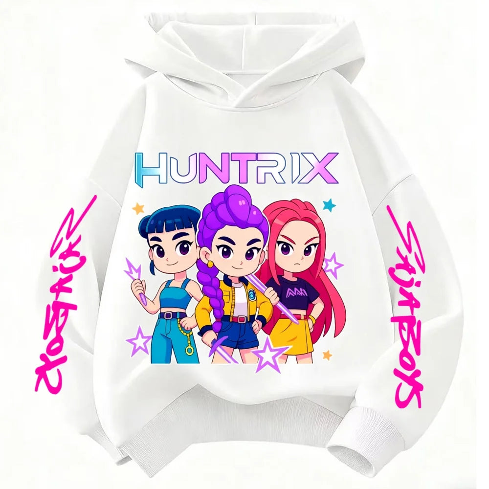 2026 Children Hoodie Popular Movie KPop Demon Hunters Toddler 3-12 Year Coat Boys Girls Tops Spring Leisure Sweatshirr Clothing