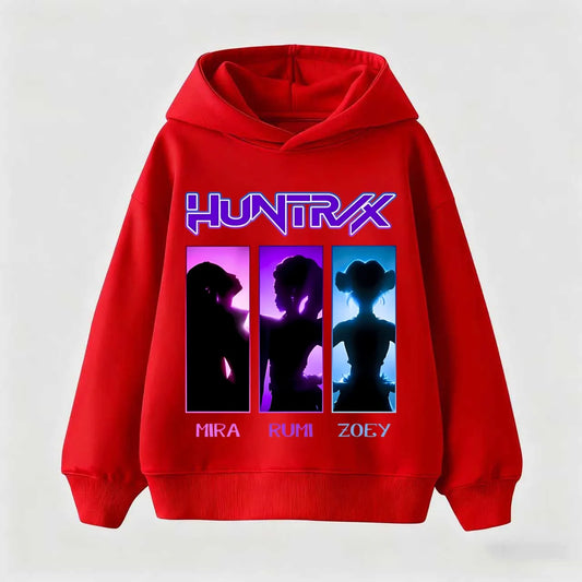 K-pop Demon Hunters Hoodies Boys Girls Long Sleeve Outerwear Saja Boys Print Hooded Coat for Children Fashion Pullover Kids Tops