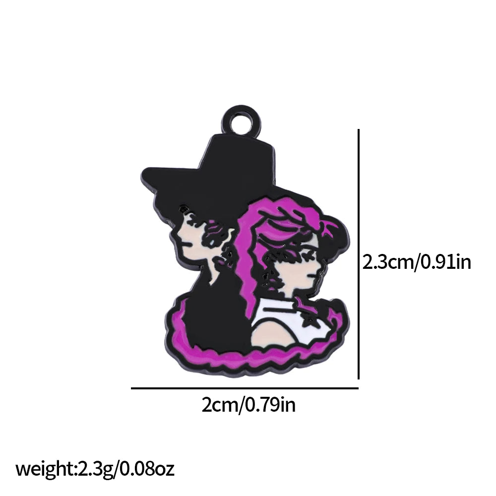 10pcs K-Pop Demon Hunters Fashion Cartoon Anime Alloy Accessories DIY Bracelet Necklace Earring Pendant Wholesale