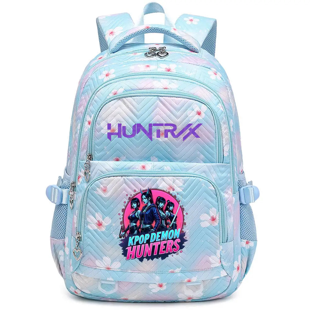 KPop Demon Hunters Backpack Rumi Mira Zoey HUNTR/X Saja Boys Print Cartoon School Bag Large Capacity Student Travel Backpacks