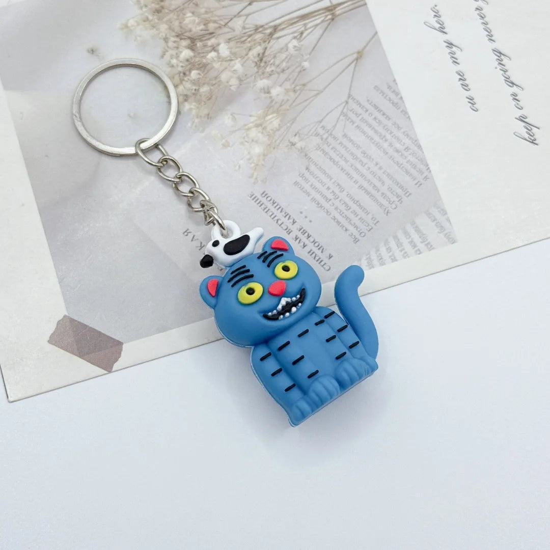 New K-pop Demon Hunters Anime Figure Keyring for Students Car Keychains Rumi Mira Zoey Pendants Backpack Decoration Key Ring