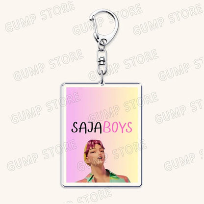Popular Kpop TV Demon Hunters Huntrix Saja Boys Keychains for Accessories Bag Rumi Zoey Jinu Keyring Jewelry Fans Friends Gifts