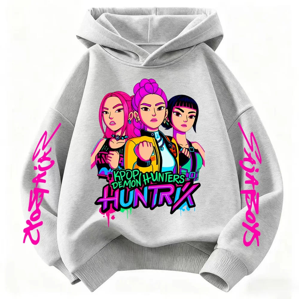 The Perfect Gift! Amazing K-POP: Demon Hunters Kids Hoodie. Soft, Cozy & Featured with Cool Cartoons for Boys and Girls.
