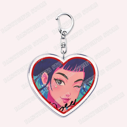 Kpop Demon Girls Keychain for Accessories Huntrix Saja Boys Rumi Zoey Jinu Derpy Tiger Keyrings Key Chains Jewelry Fans Gifts