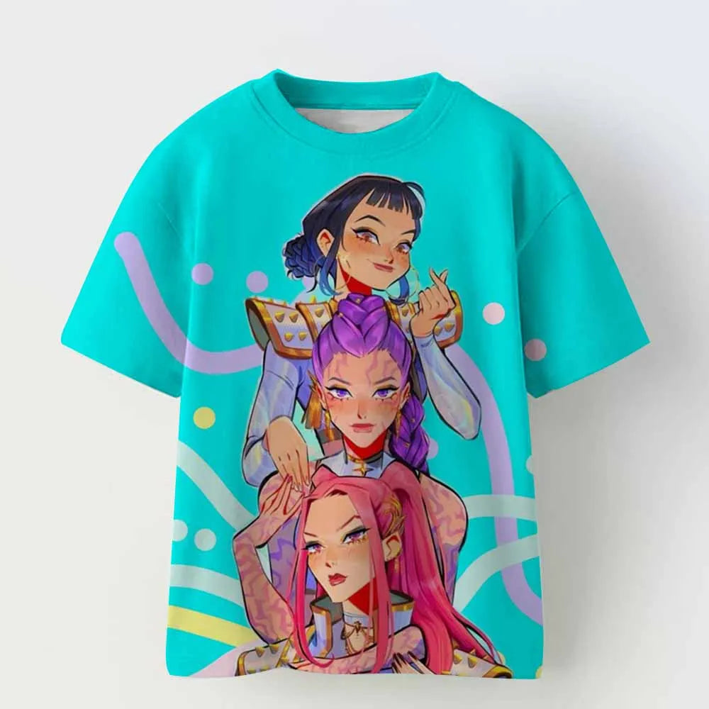 Rumi K-pop Demon Hunters Huntrix 90s T-Shirt Women Novelty Tee Shirt Crew Neck Short Sleeve T Shirt Gift Idea Clothes