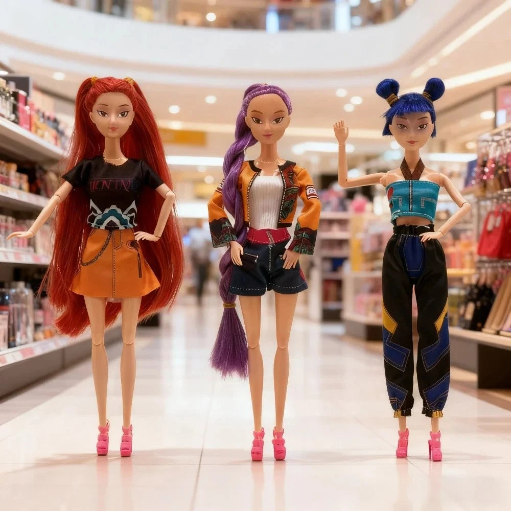 2025 HOT K-POP Hunters Action Figure Toy Demon Slayer – Rumi/Mira/Zoey Character Vinyl Doll Christmas Gifts