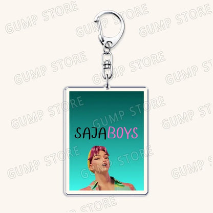 Popular Kpop TV Demon Hunters Huntrix Saja Boys Keychains for Accessories Bag Rumi Zoey Jinu Keyring Jewelry Fans Friends Gifts