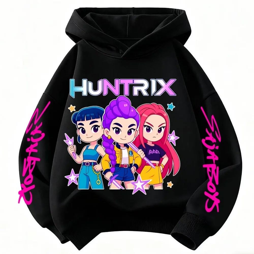 2026 Children Hoodie Popular Movie KPop Demon Hunters Toddler 3-12 Year Coat Boys Girls Tops Spring Leisure Sweatshirr Clothing