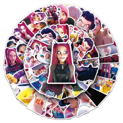 Kawaii Anime Kpop Demon Hunter Stickers Cartoon Sealing Decals Waterproof DIY Scrapbooking Stationery Cute Sticker Gifts