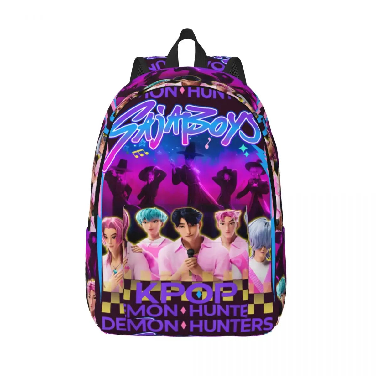 K-Pop Saja Boys Team Kpop Demon Hunters Backpack Student Large Backpacks Polyester Cool School Bags Outdoor Custom Rucksack
