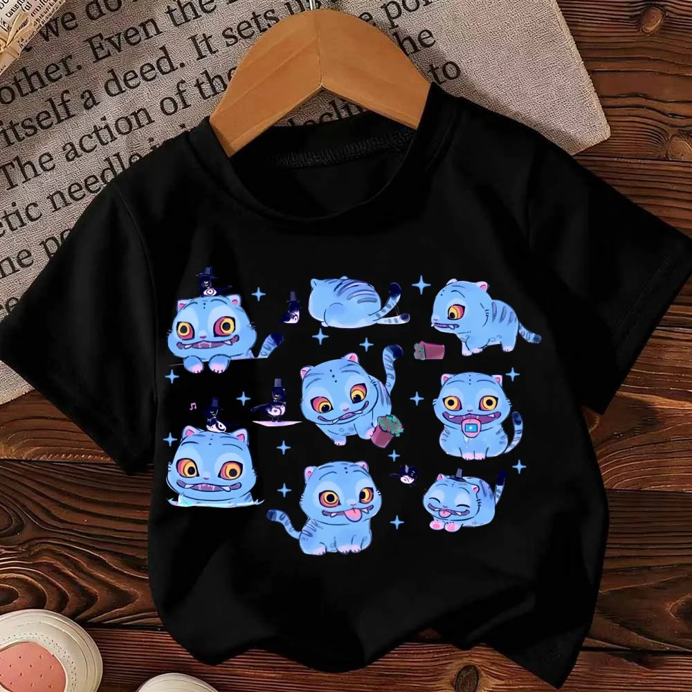 Kpop Demon Hunters T-Shirt Kids Short Sleeve Casual Fashion Summer Boys Girls Anime Clothes