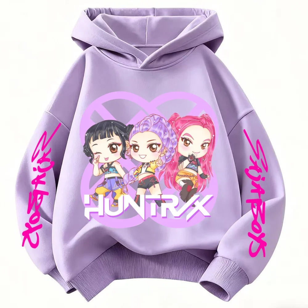 Kids Anime Demon Slayer Tomioka Print Cotton Hoodie Unisex Boys Girls Casual Tshirt 100-160cm Childrens Cartoon Clothes