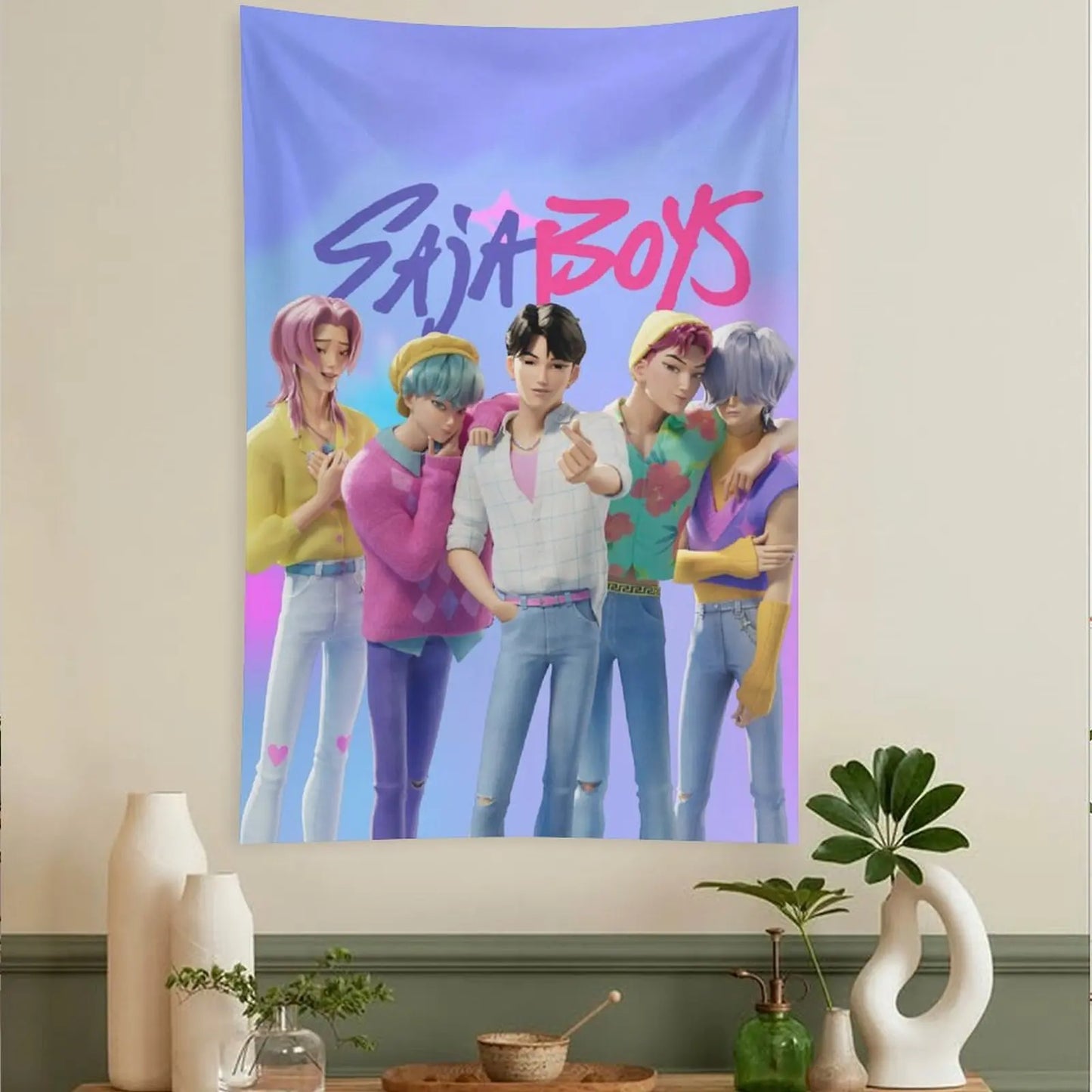 Huntrix KPop Demon Hunters Tapestry Wall Decor, 40''x60'' Tapestry Gift Applicable To Wall Decor Art Tapestry