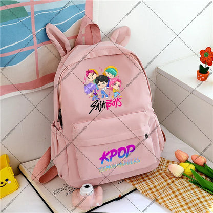 KPop Demon Hunteres Students Backpacks Cartoon Anime Graphic Print Backpack Boys Girls Fashion Schoolbag Back To School Gifts