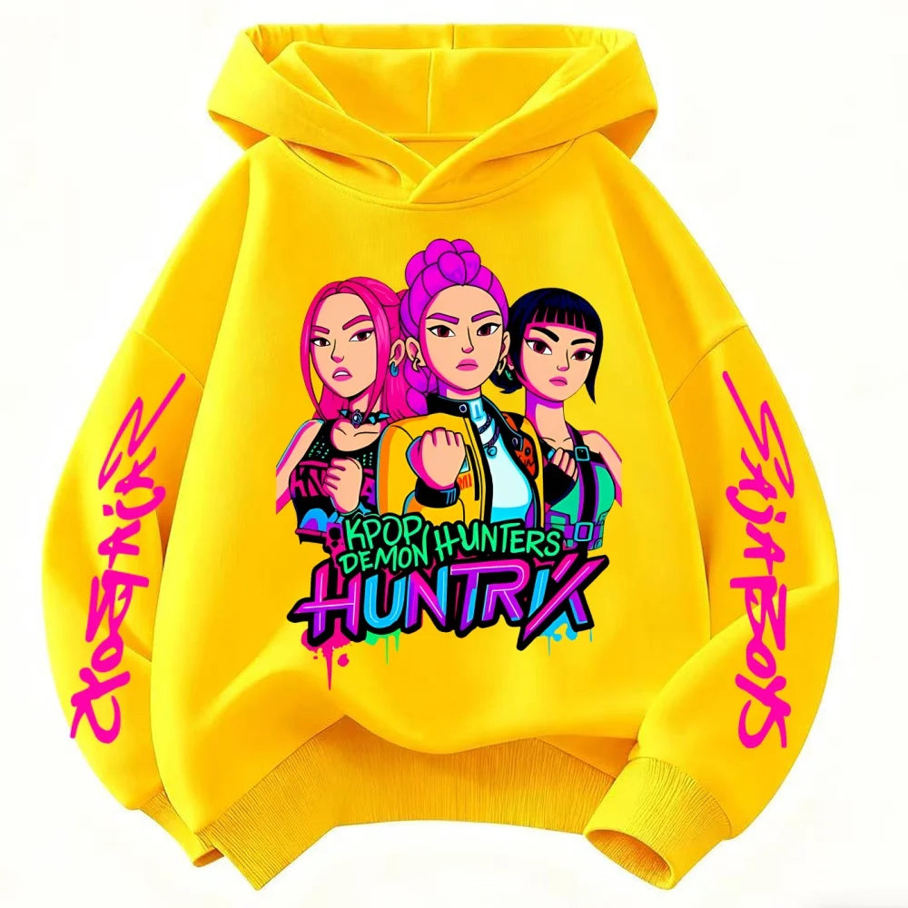 The Perfect Gift! Amazing K-POP: Demon Hunters Kids Hoodie. Soft, Cozy & Featured with Cool Cartoons for Boys and Girls.
