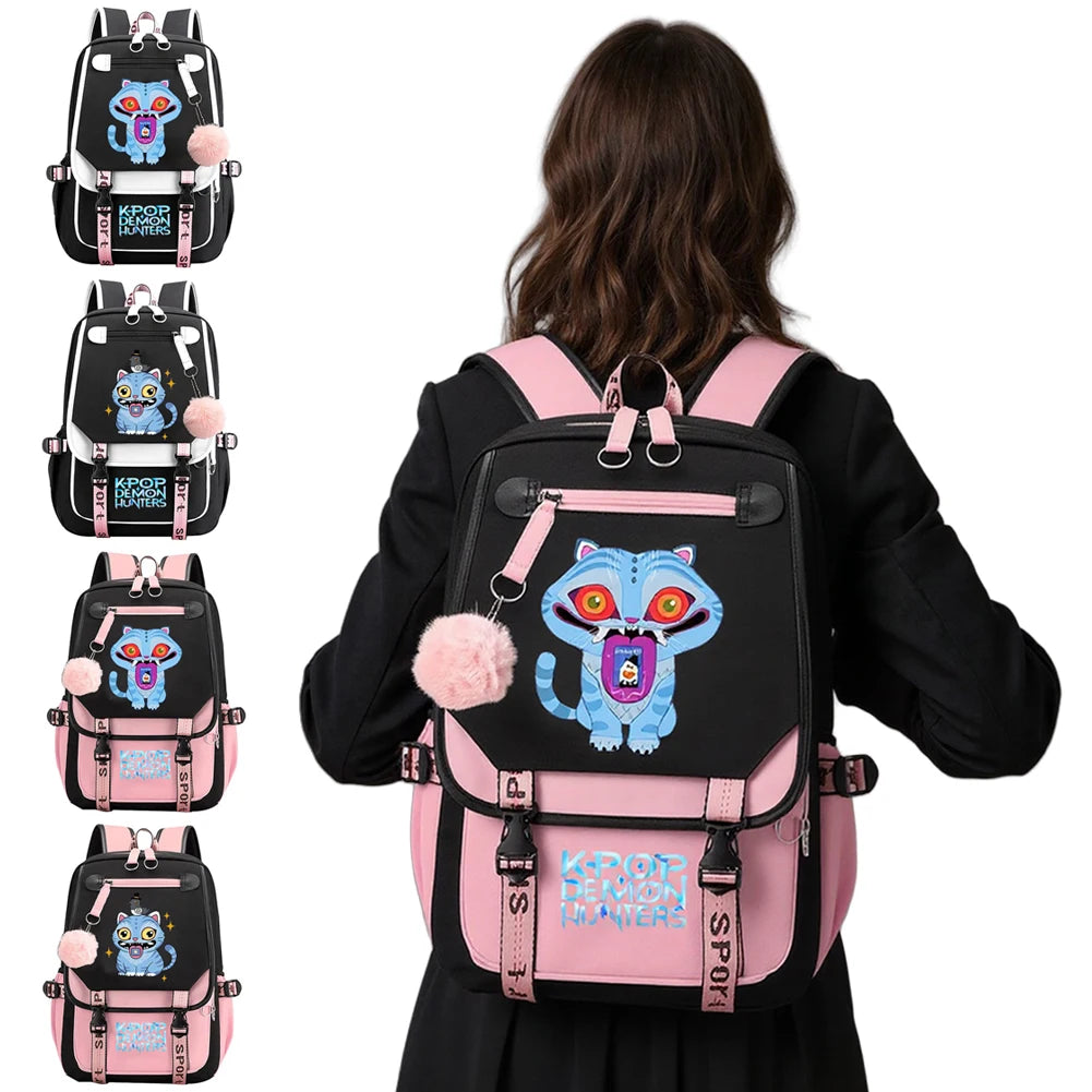 School Backpack for Students KPop Demon Hunters Daily Bagpack 2025 Hot Movie Print Backpacks for Girl Outdoor Sport School Bag