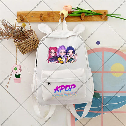 KPop Demon Hunteres Students Backpacks Cartoon Anime Graphic Print Backpack Boys Girls Fashion Schoolbag Back To School Gifts