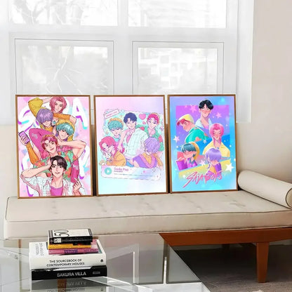 Saja Boys KPop D-Demon Hunters Poster Water Proof Paper Print Room Decor Stickers Art Wall Decoration Bedroom Living Room