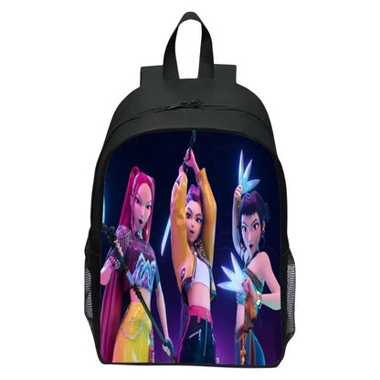 Kpop Demon Hunters Backpack Huntrix K-pop Demon Hunters Rumi Mira Zoey Backpack Pencil Case School Bag Mochila Set Pencilcase