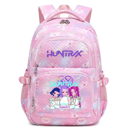 Kpop Demon Hunters Backpack Cartoon Rumi Mira Zoey HUNTR/X Saja Boys Print Schoolbag Large Capacity Student School Bas for Girls