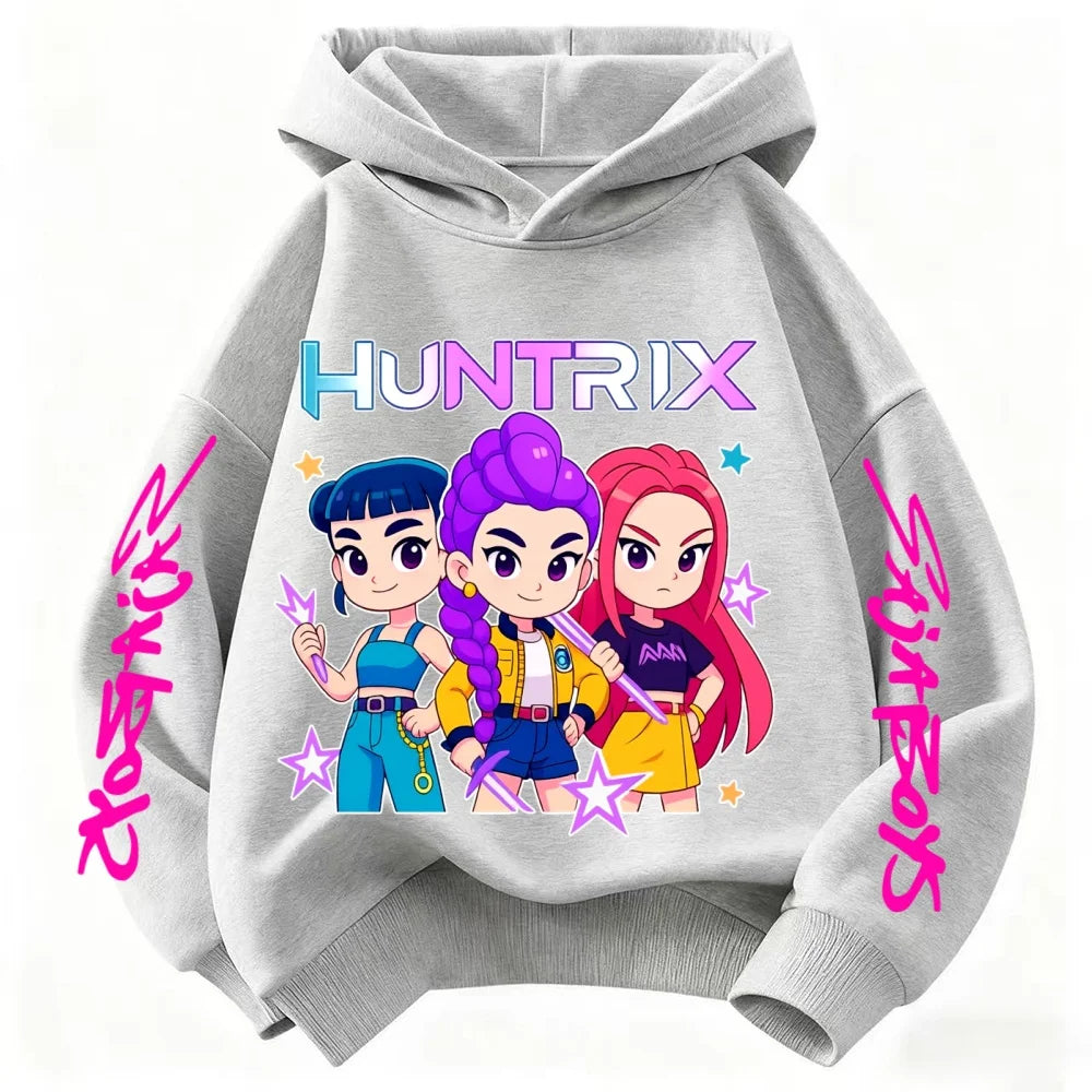 2026 Children Hoodie Popular Movie KPop Demon Hunters Toddler 3-12 Year Coat Boys Girls Tops Spring Leisure Sweatshirr Clothing