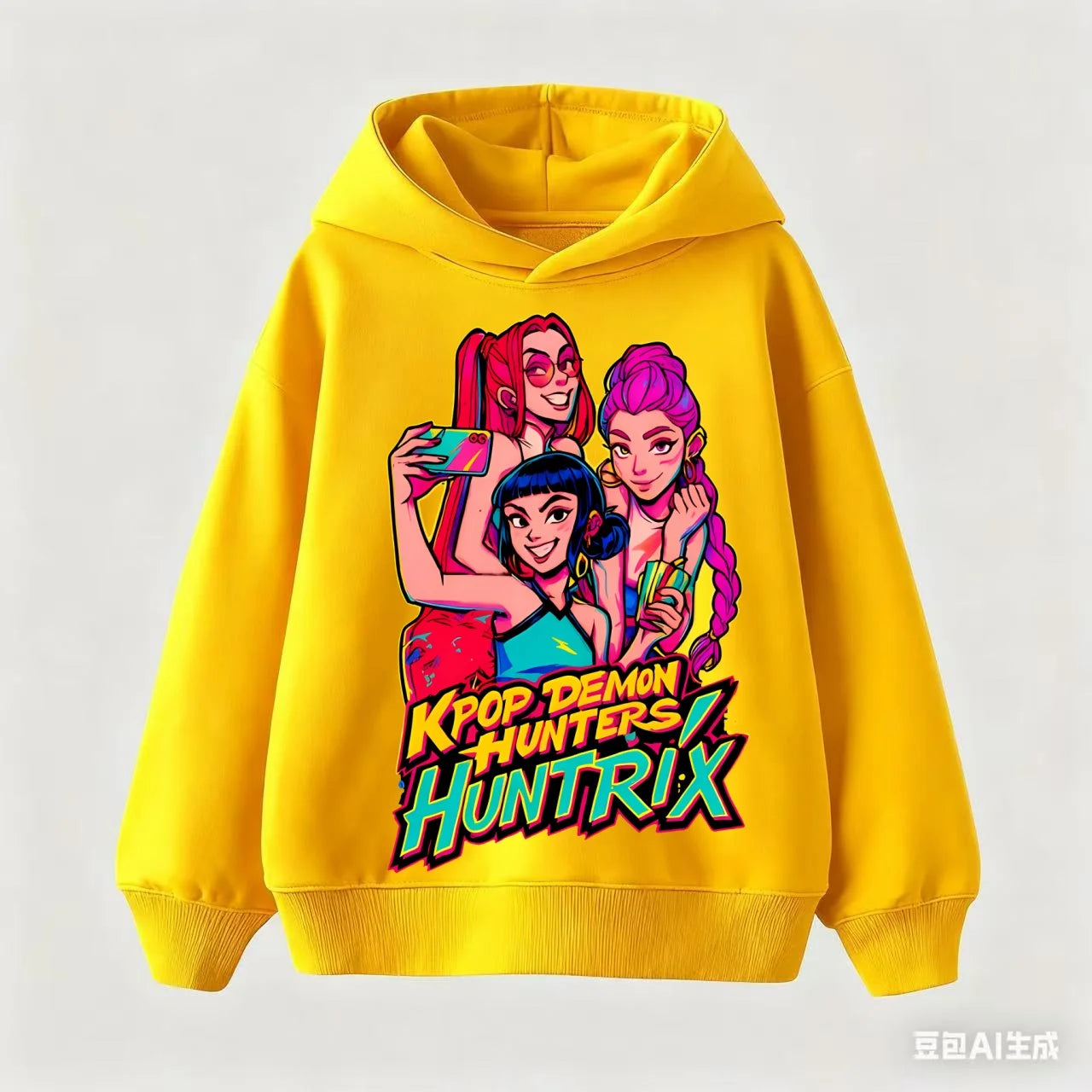KPop Demon Hunter Huntrix Children's Sweatshirt Autumn New Boys Girls Fashion Street Pullover Children's Clothing