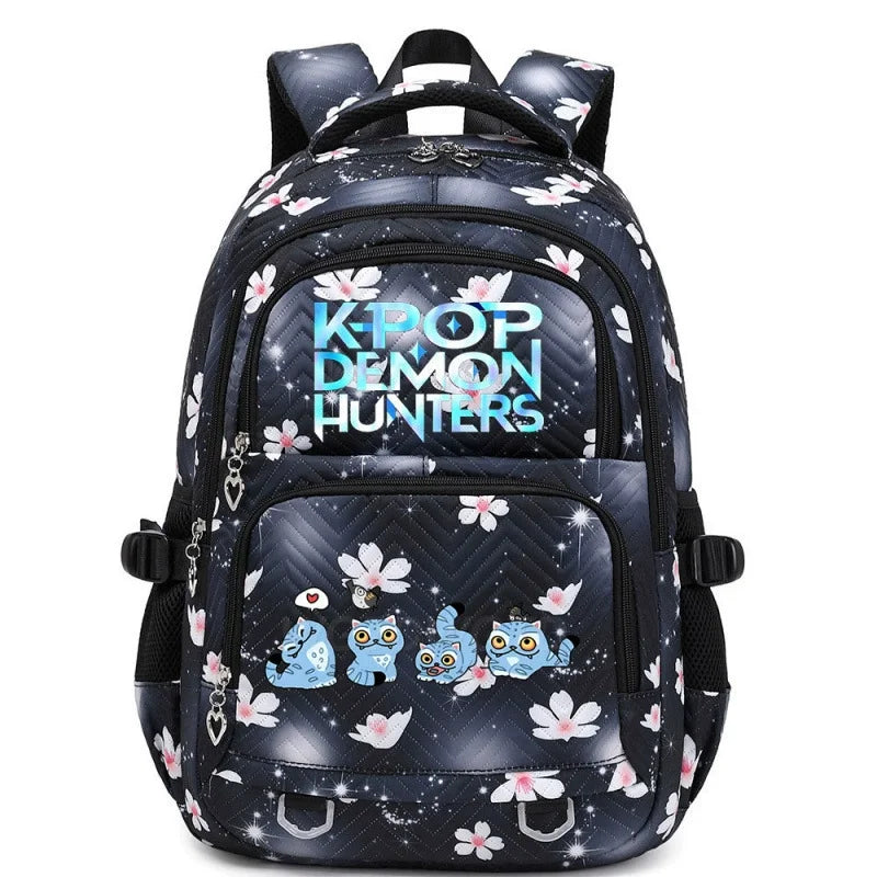 Kpop Demon Hunters Backpack Cartoon Rumi Mira Zoey HUNTR/X Saja Boys Print Schoolbag Large Capacity Student School Bas for Girls