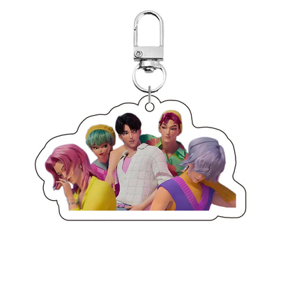 Kpop Demon Hunters Huntrix Saja Boys Acrylic Keychains Hot Accessories Jewelry Rumi Zoey Mira Sold My Soul Keyrings Fans Gifts