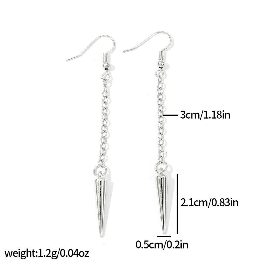 KPop Demon Hunters Jinu Cross Stars Dangle Earrings for Men Women Metal Ear Spring New Gifts Boys Girls Jewelry