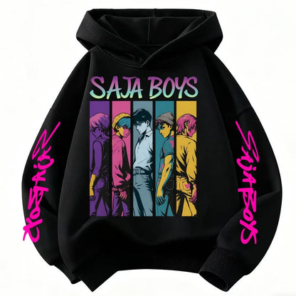 Y2K KPop Demon Hunters Hoodies Teenage Girls Boys Rumi KPop Demon Hunters Hoody Autumn Casual Long Sleeve Children's Clothing