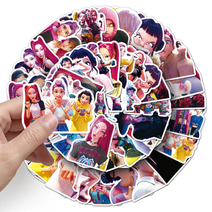 Kawaii Anime Kpop Demon Hunter Stickers Cartoon Sealing Decals Waterproof DIY Scrapbooking Stationery Cute Sticker Gifts