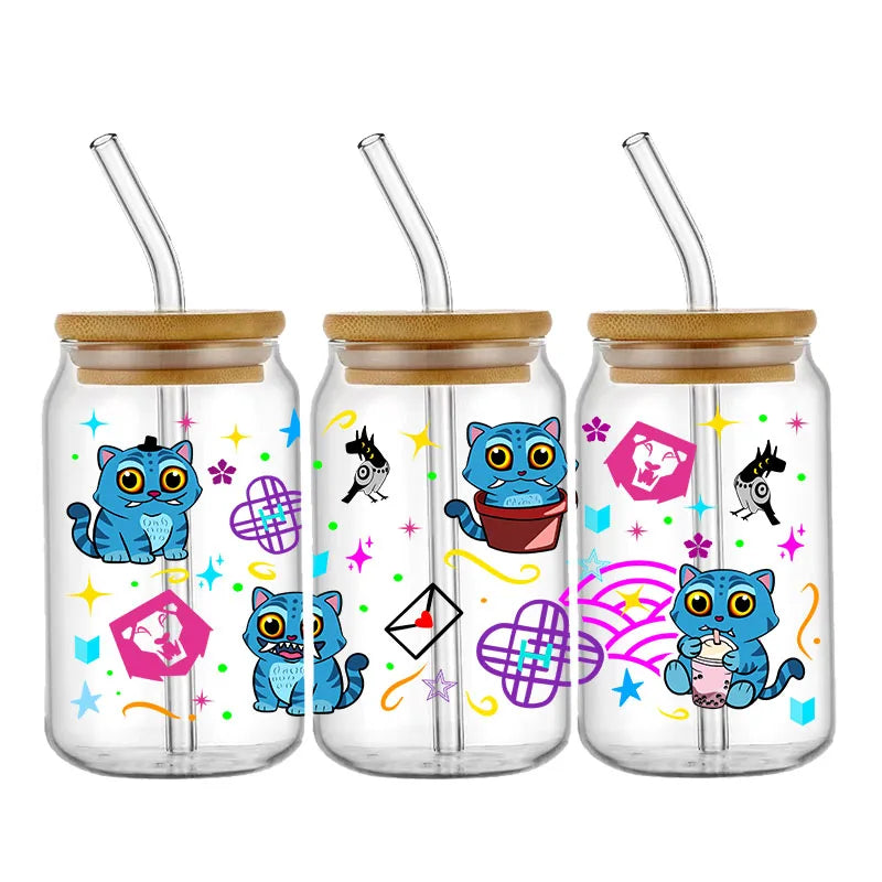 Demon Hunters Movie Kpop Lover Gift Anime Fan UV DTF Stickers Ready To Transfer Cup Wrap Custom DIY Craft For Libbey Can Glass