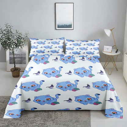 K-Pop D-Demon Hunters 3D Digital Flat sheet set Printing Bedroom Bed Sheet Pillowcase Bedding Kit for Home Decor