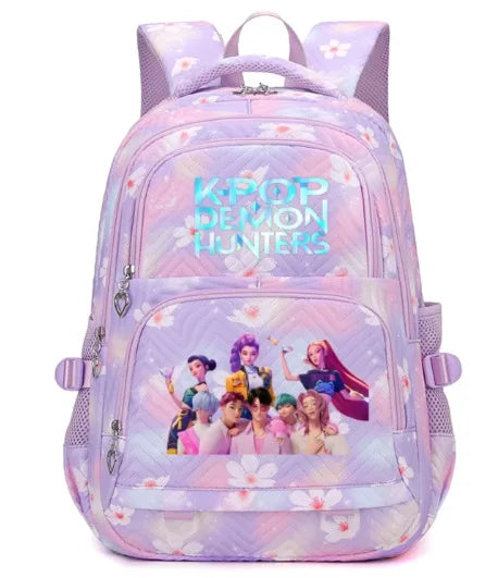 K-Pop Demon Hunters Boys Girls Backpack Huntrix Travel Knapsack Schoolbag Rucksack Women Shoulder Bag Halloween Birthday Gifts