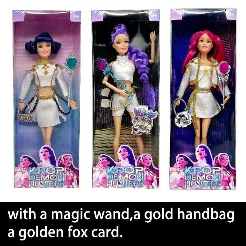 Kpop Demon Hunters 30cm Doll Toy*# Rumi Mila Zoe Action Doll Toy^&  Plastic DIY ~Children's Girl Toy Birthday Gift