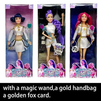 Kpop Demon Hunters 30cm Doll Toy*# Rumi Mila Zoe Action Doll Toy^&  Plastic DIY ~Children's Girl Toy Birthday Gift