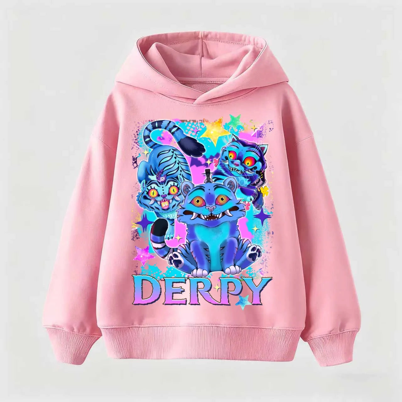 Fashion KPop Demon Hunter Rumi Derpy Cartoon Girls Boy Hooded Sweatshirt Warm Children's Korean Wave Casual Tops Casual Clothing
