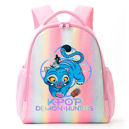 For K-Pop Demon Hunters Student Rainbow Backpack Anime Accessories HUNTR/X Rumi Mira Zoey Schoolbag Children's Birthday Gifts