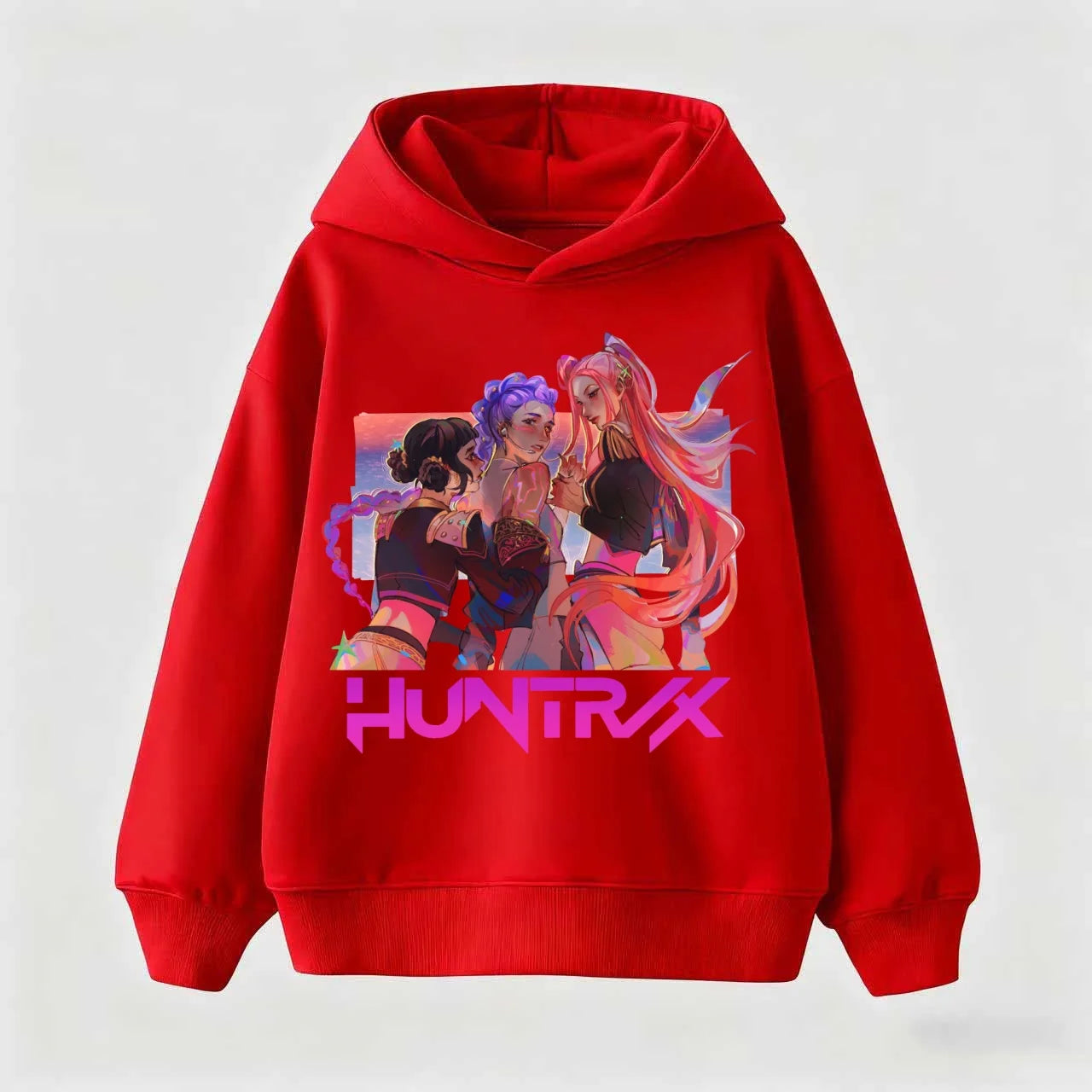 2025 New KPop Demon Hunters Kids Hoodie Kawaii Cartoon Printed Zippered Hoodie Coat Boys Autumn Jacket Baby Girl Winter Clothes
