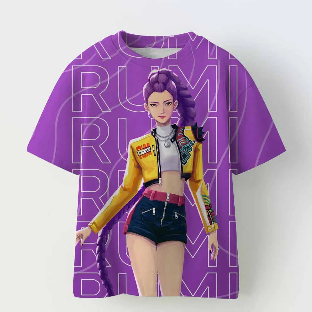 Derpy Tiger Kpop Demon Hunters Shirt for Kids Baby Girl Men Women T Shirt Cute Tiger Cartoon Clothes 2025 Hot Movie Print Soft