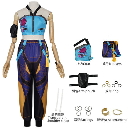 Kids Rumi Zoey Mira Cosplay KPop Demon Hunters Costume Women Girls Black Golden Suit Saja Boys Halloween Role Playing Outfits