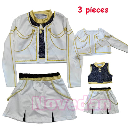 Kids KPop Demon Hunters Zoey Rumi Mira Costume Fancy Dress Cosplay Huntrix Anime Cosplay For Girl Halloween Carnival Party