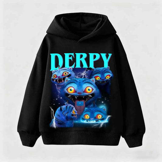 Children's Korean Wave Fashion Casual Tops KPop Demon Hunter Rumi Derpy Cartoon Girls Boy Hooded Sweatshirt War Kids Outfits Gif