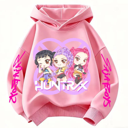 Kids Anime Demon Slayer Tomioka Print Cotton Hoodie Unisex Boys Girls Casual Tshirt 100-160cm Childrens Cartoon Clothes