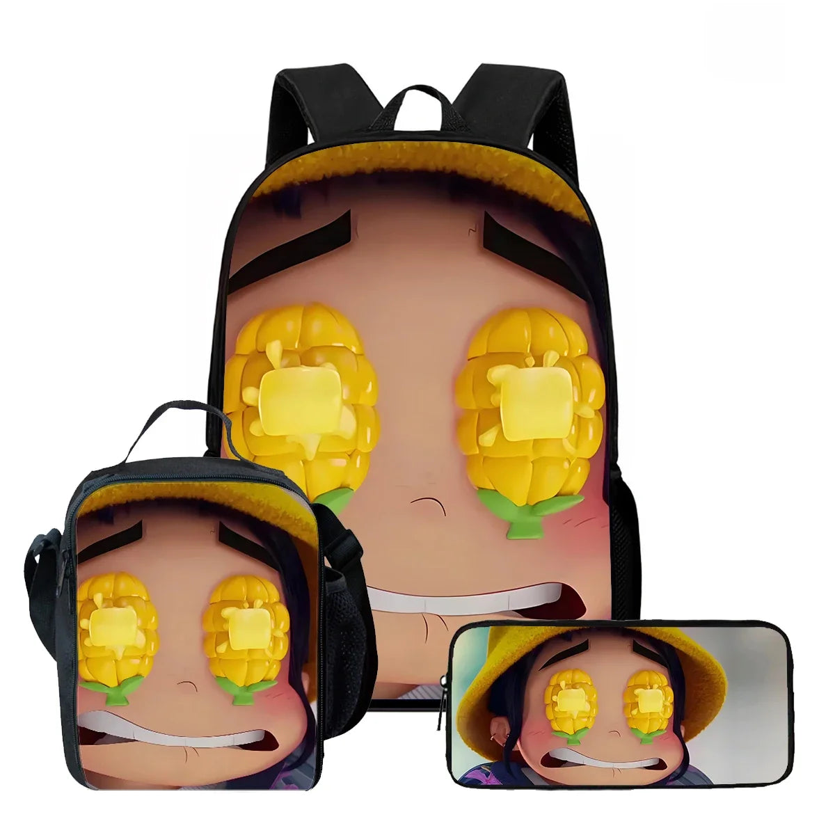 Cartoon KPop Demon Hunters Child School Backpack With Lunch Bags Pencil Bags For,Light Weight Child School Bags