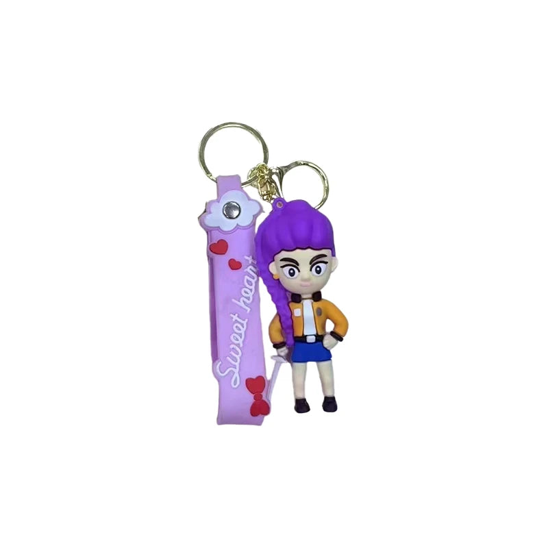 KPop Devil Hunter Peripheral Widget Rumi Mira Zoe PVC Keychain Backpack Decoration Widget Accessories Toys