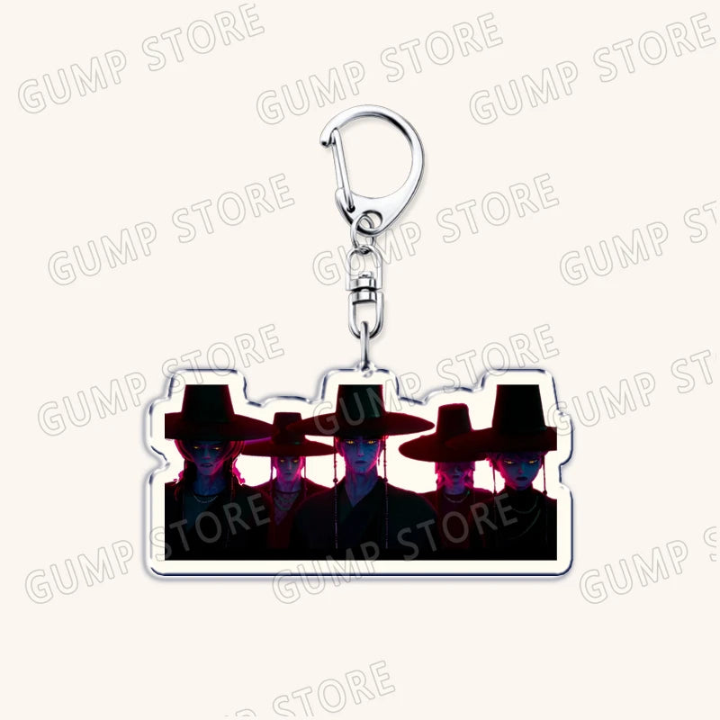 Hot Kpop Demon Hunters Huntrix Saja Boys Keychains for Accessories Jewelry Rumi Zoey Jinu Mira Sold My Soul Keyrings Fans Gifts