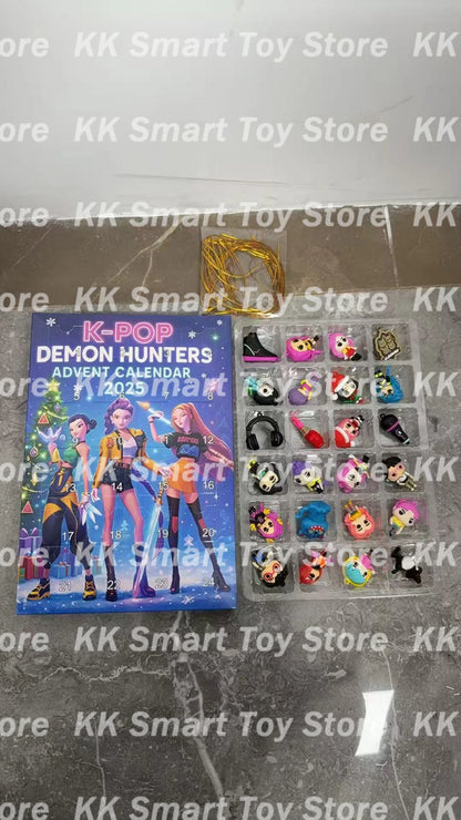 In stock Christmas Kpop Demon Hunting 24pc Advent Calendar Surprise Blind Box K pop Dolls Halloween Boxes Figure Gifts Kids Toys