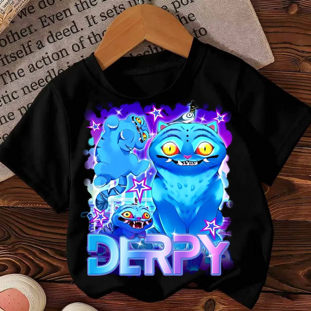 Summer Boys New Cartoon Tee KPop Demon Hunters Saja Boys Print Cool Kids Tee Harajuku Tops Short Sleeve Baby Girl Boy Clothing